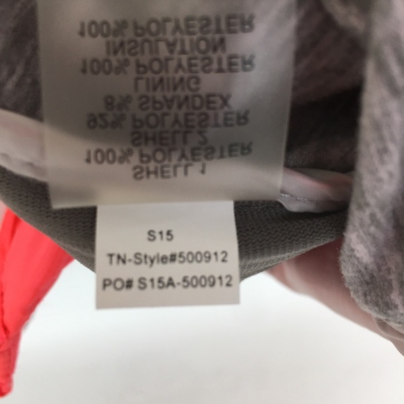 Title Nine Women’s Quilted Vest Hooded Neon Pink Gray Size Small Athletic - Picture 9 of 14